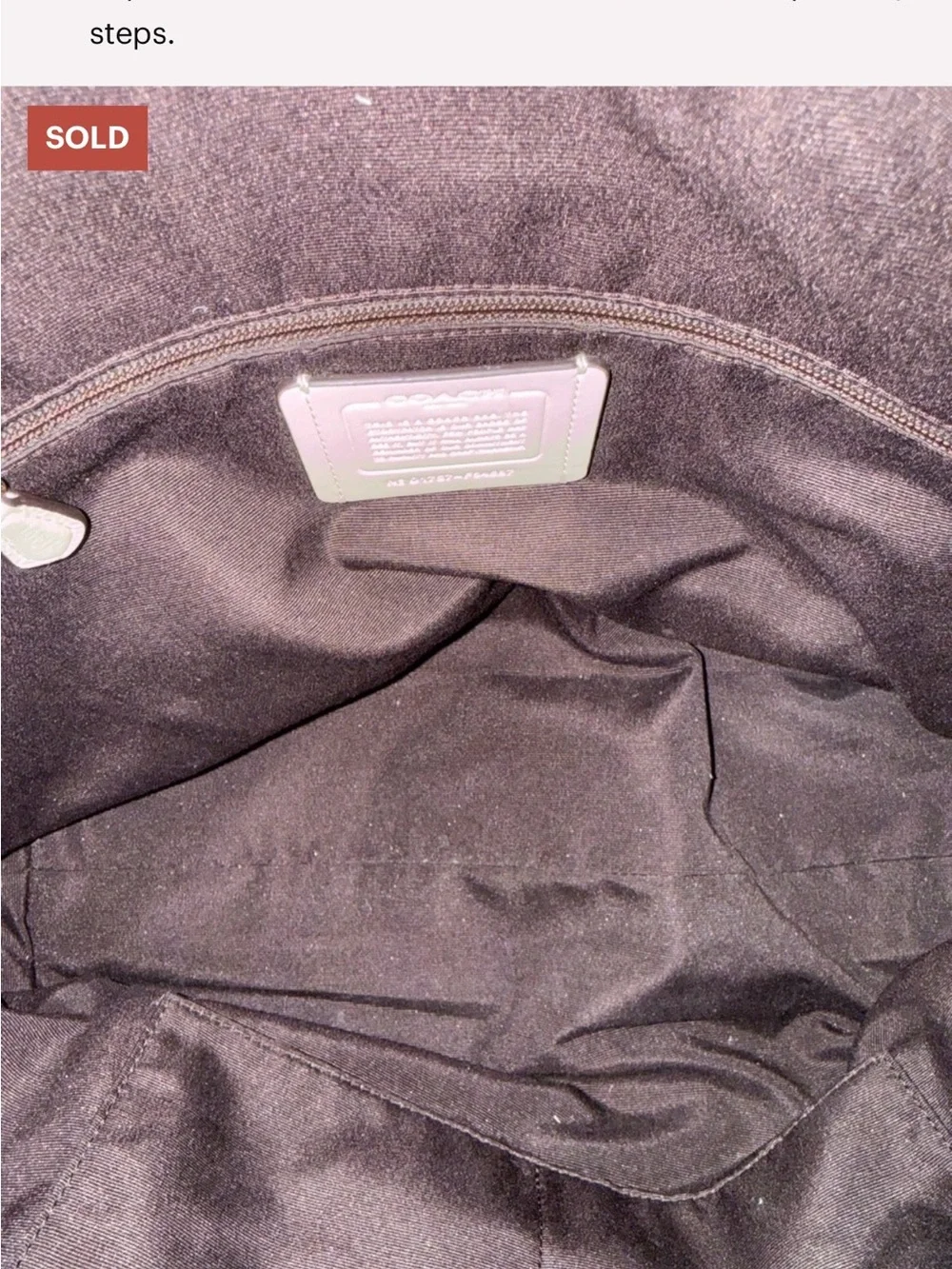 Coach Pebbled Leather Tote